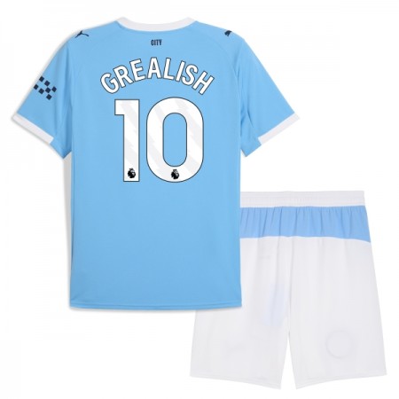 Camisolas Manchester City Grealish 10 Criança 1º Equipamento Principal 2025-26 Manga Curta
